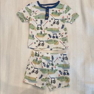 2T Mud Pie Golf Print Pajama Set